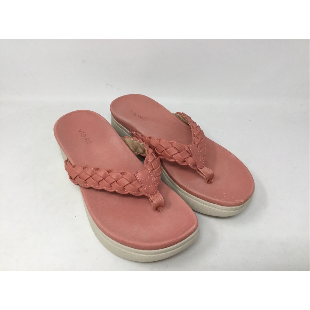Vionic Kenji Women's 8 Platform Sandal In Soft Pink See Pics For Flaws